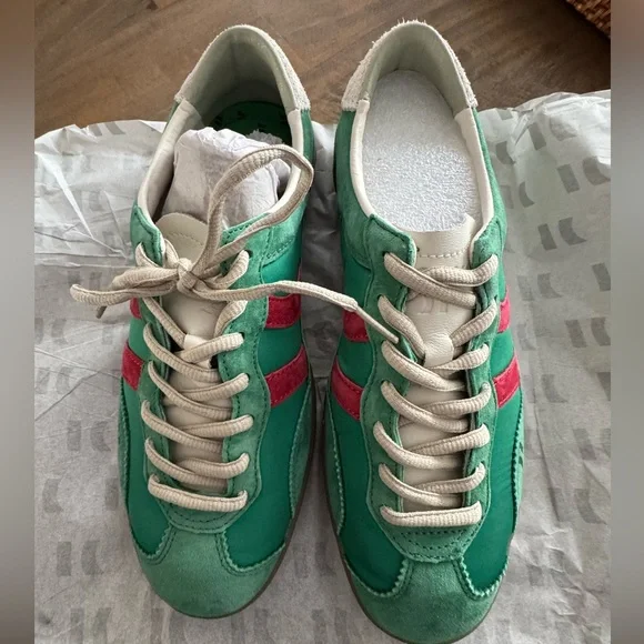 Coolway Vibrant Green and Coral Sneakers Size 41/10 NWT - Picture 4 of 12